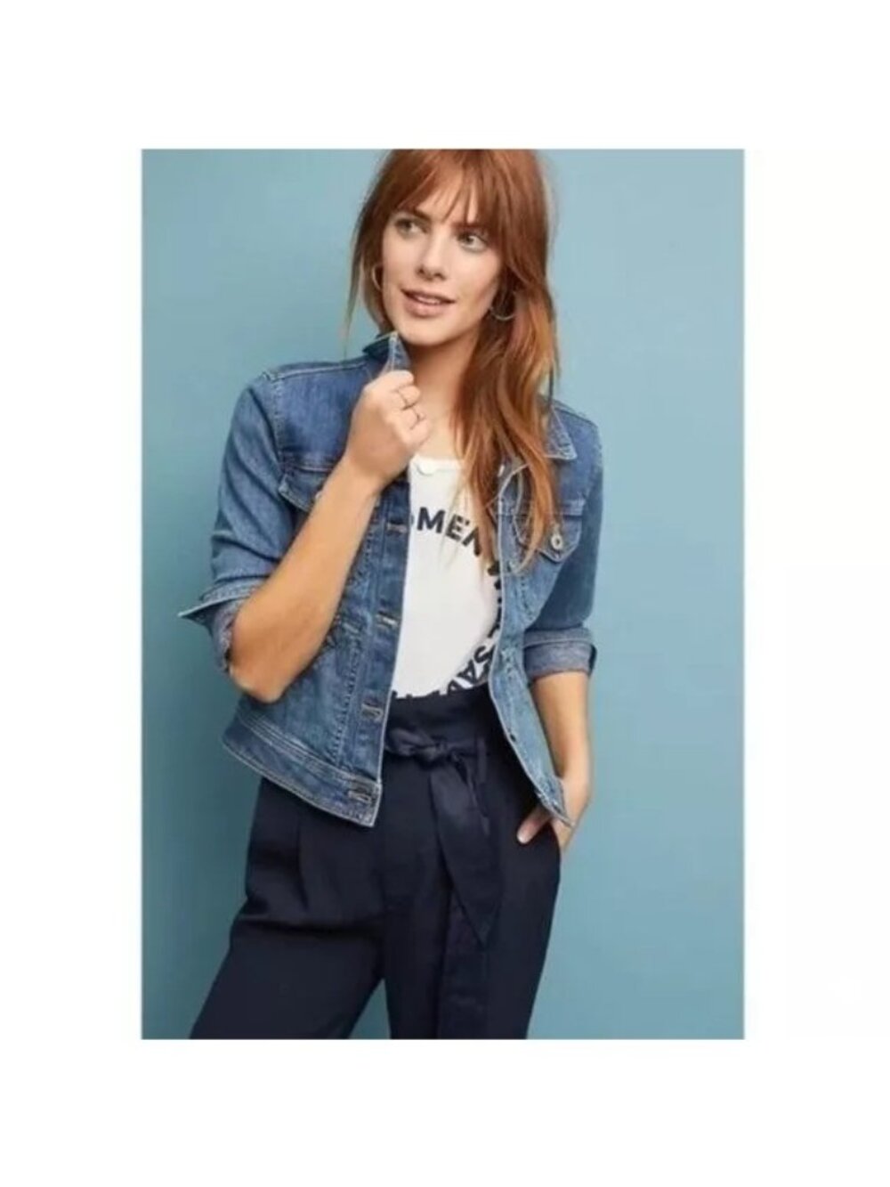 Anthropologie Pilcro Trucker Denim Button Down Jacket XS